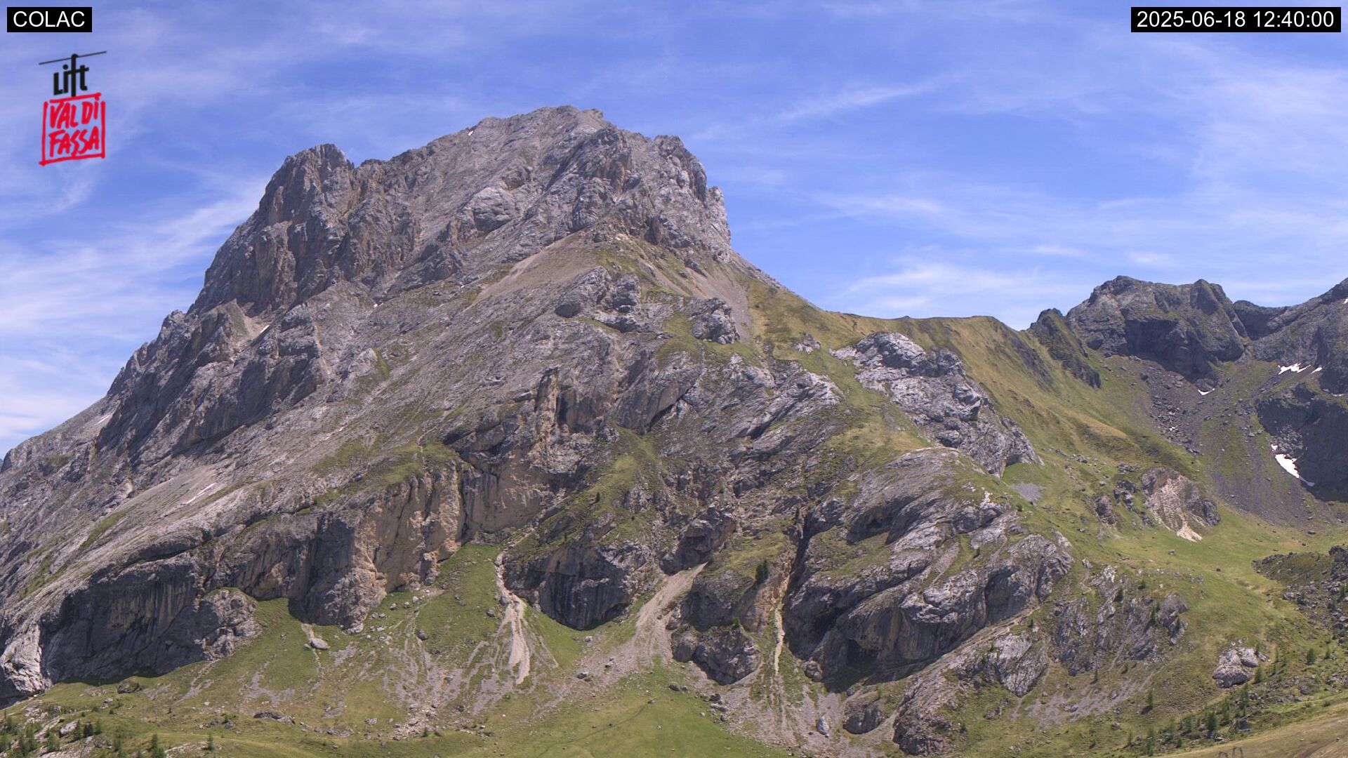 immagine della webcam nei dintorni di Ski Area Alpe Lusia: webcam Cima Portavescovo