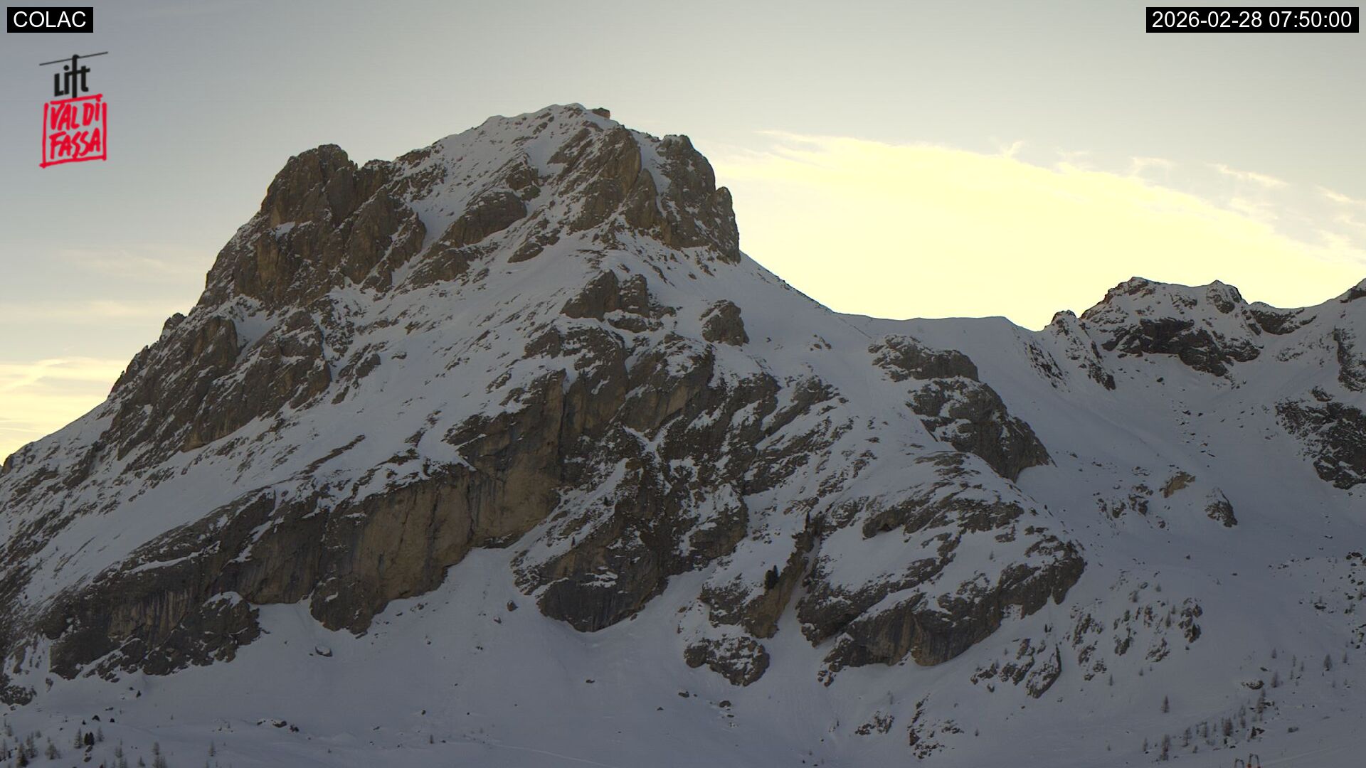immagine della webcam nei dintorni di Corvara in Badia: webcam Ciampac Alba