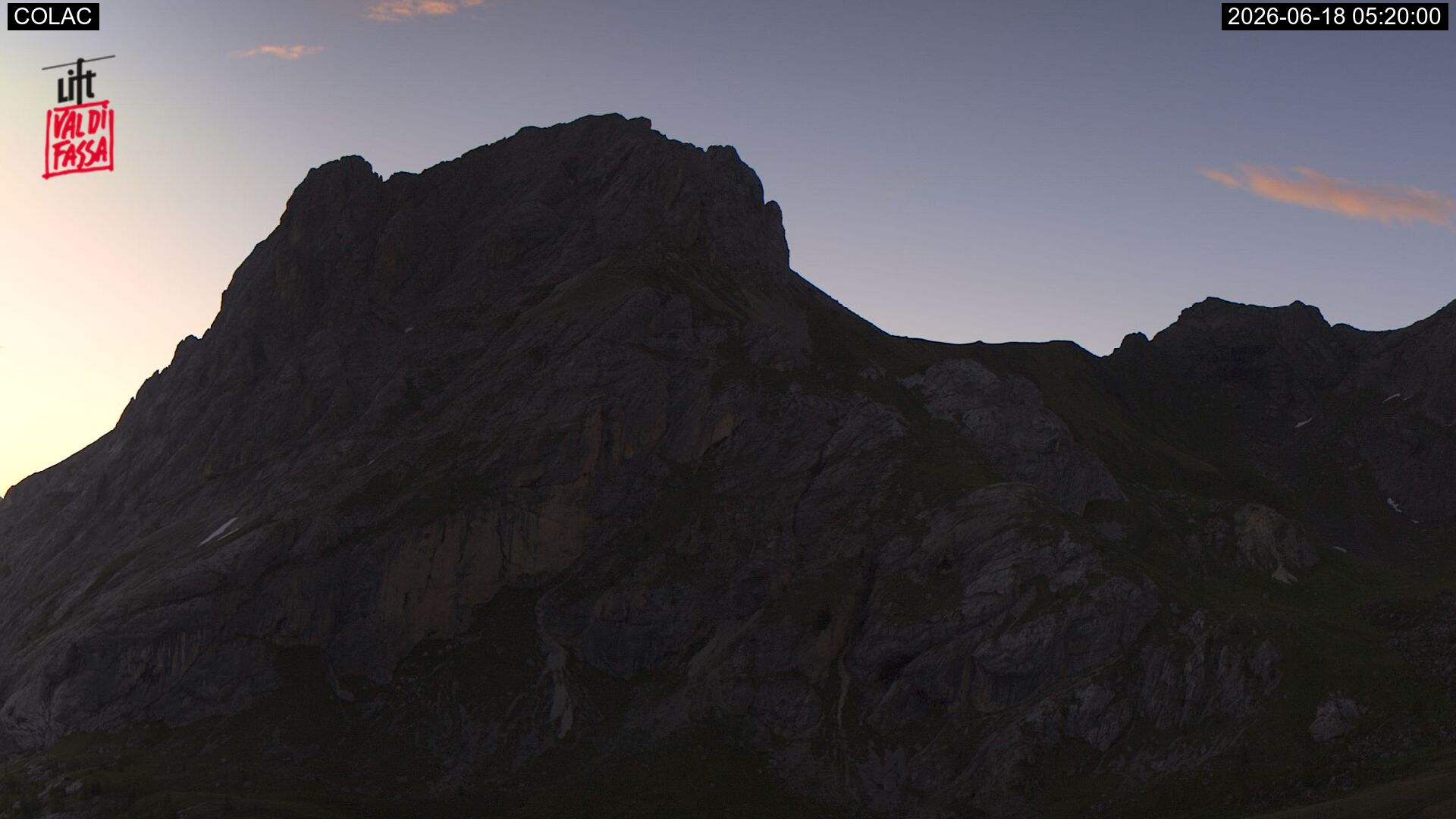 immagine della webcam nei dintorni di Porta Vescovo: webcam Canazei