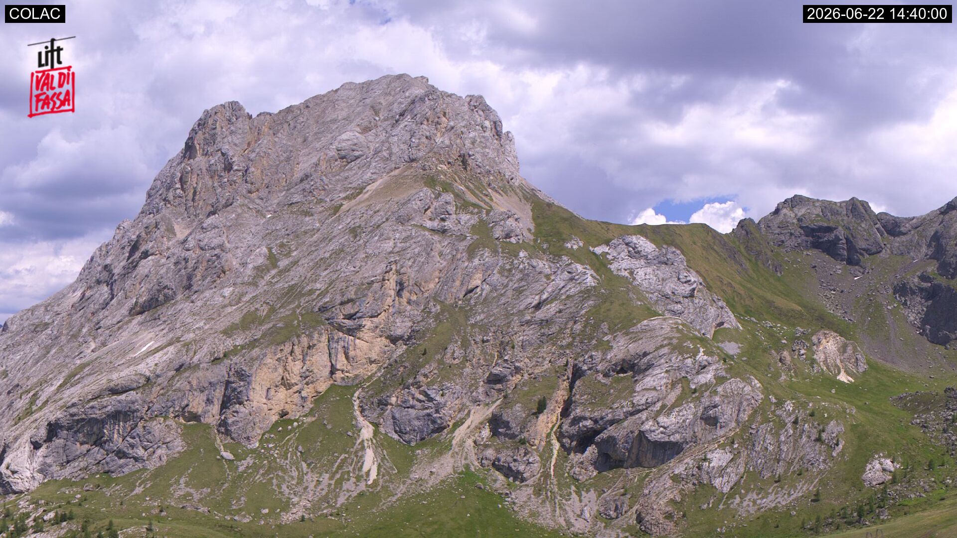 immagine della webcam nei dintorni di Cima Pisciadu': webcam Canazei